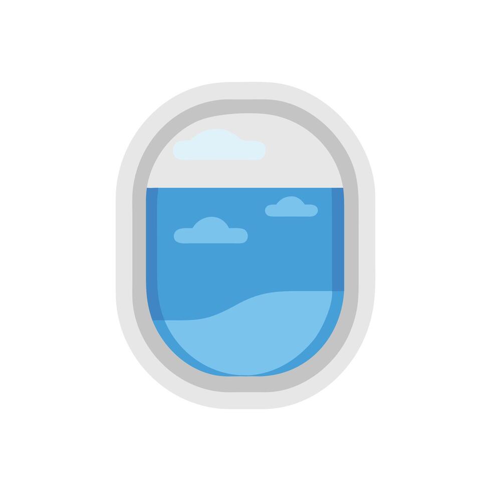 Window View from Airplane Icon Design vector