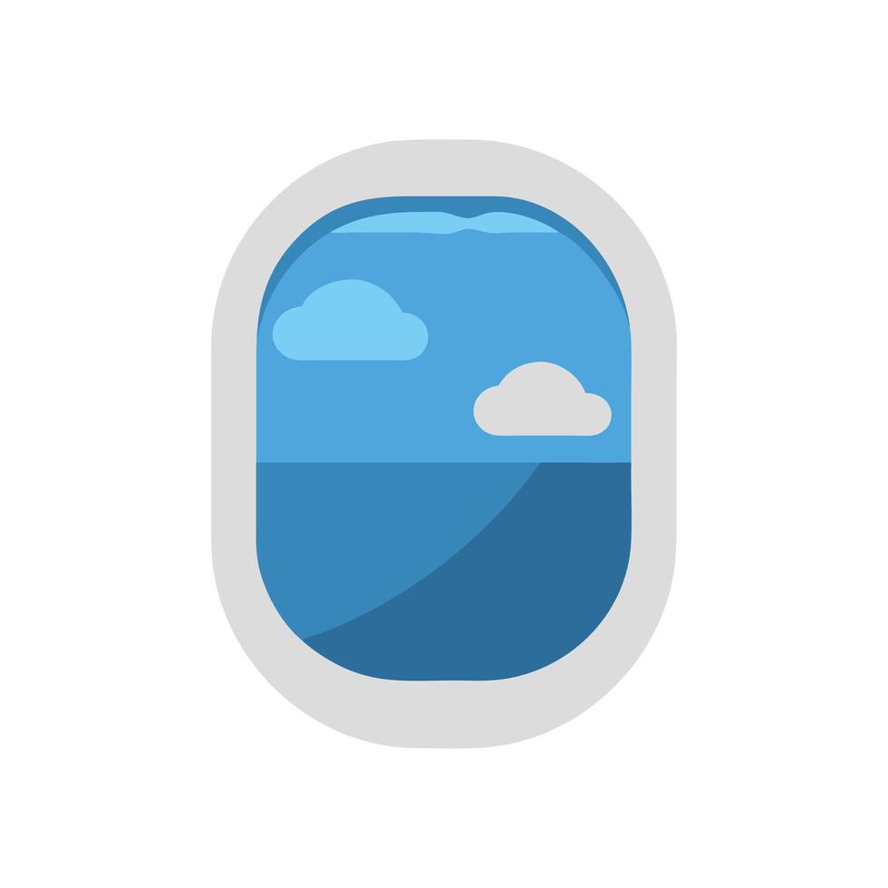 Icon of Airplane Window View vector