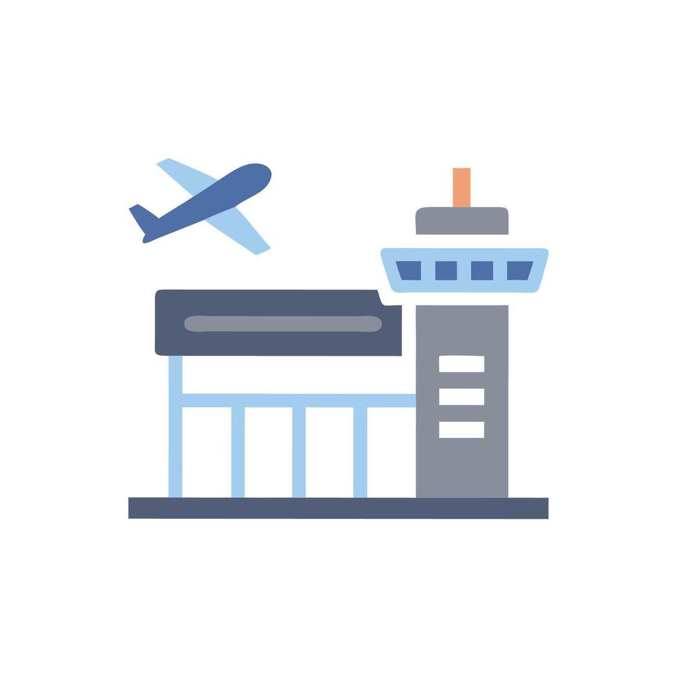 Stylized Airport Terminal Icon Design vector