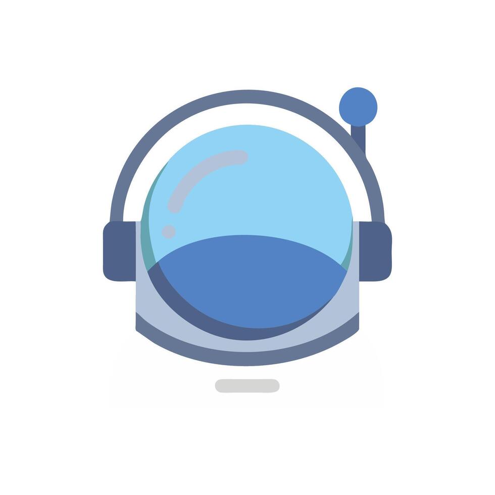 Stylized Astronaut Helmet Icon Design vector