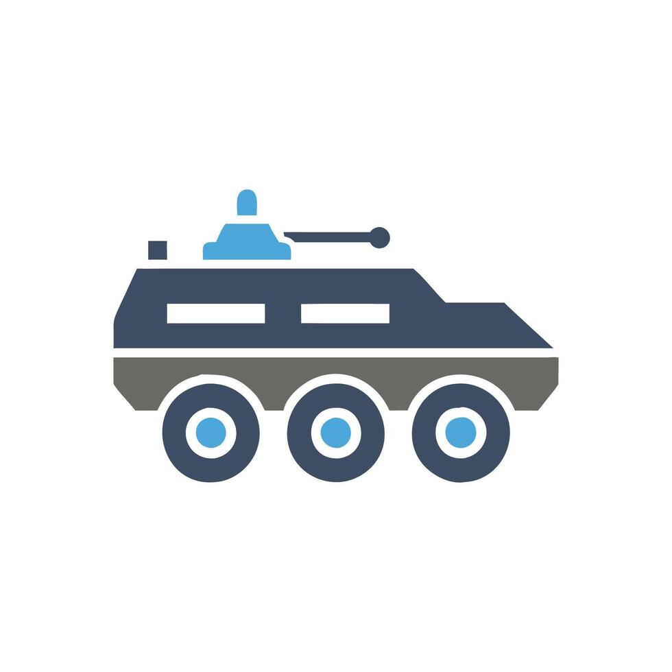 Stylized Armored Vehicle Icon Design vector