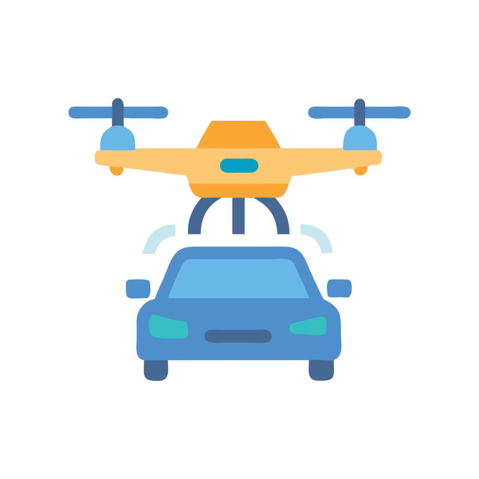 Autonomous Drone Taxi Icon for Future Transport vector