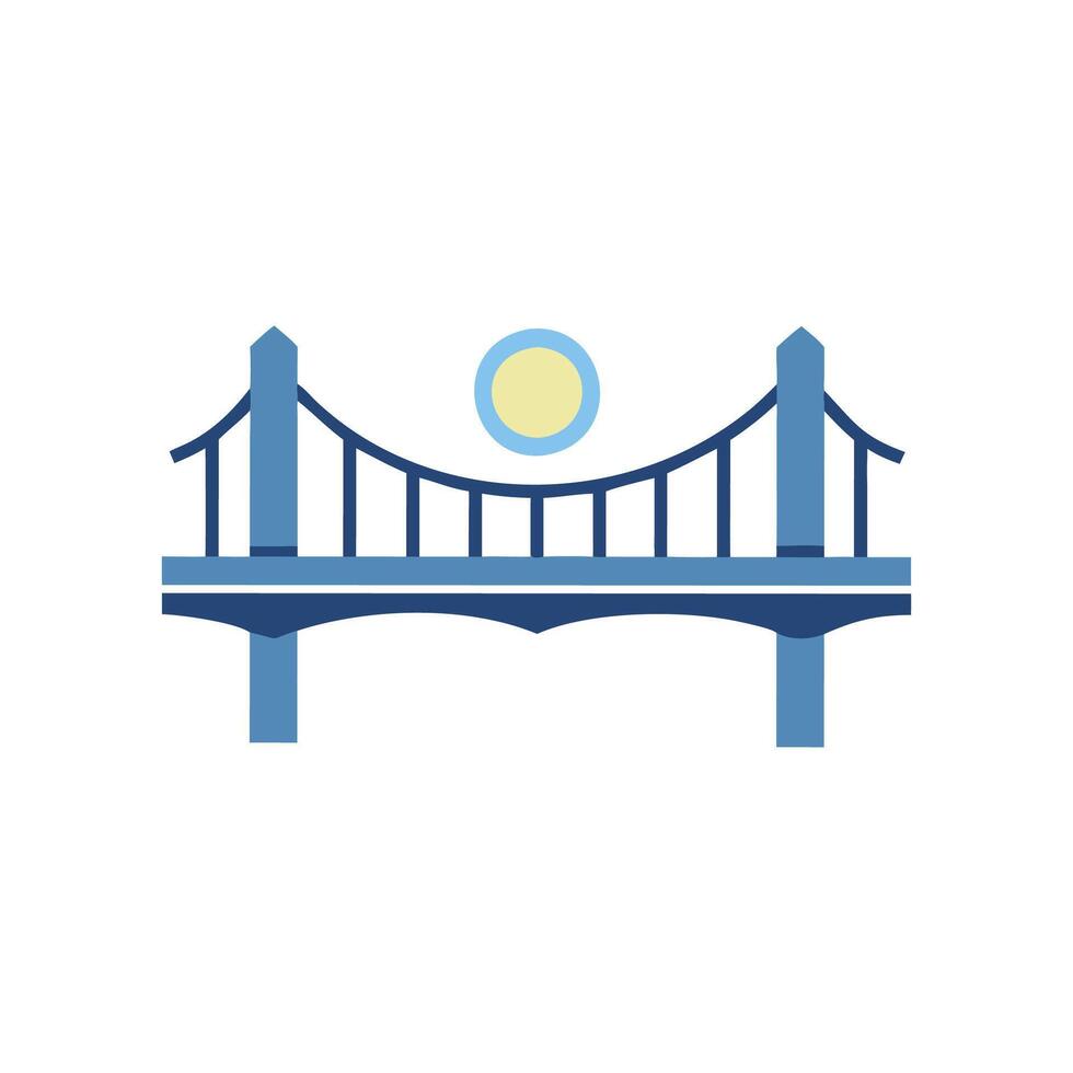 Stylized Bridge Icon for Architecture vector
