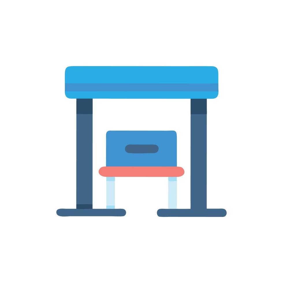 Icon of Bus Stop for Travelers vector