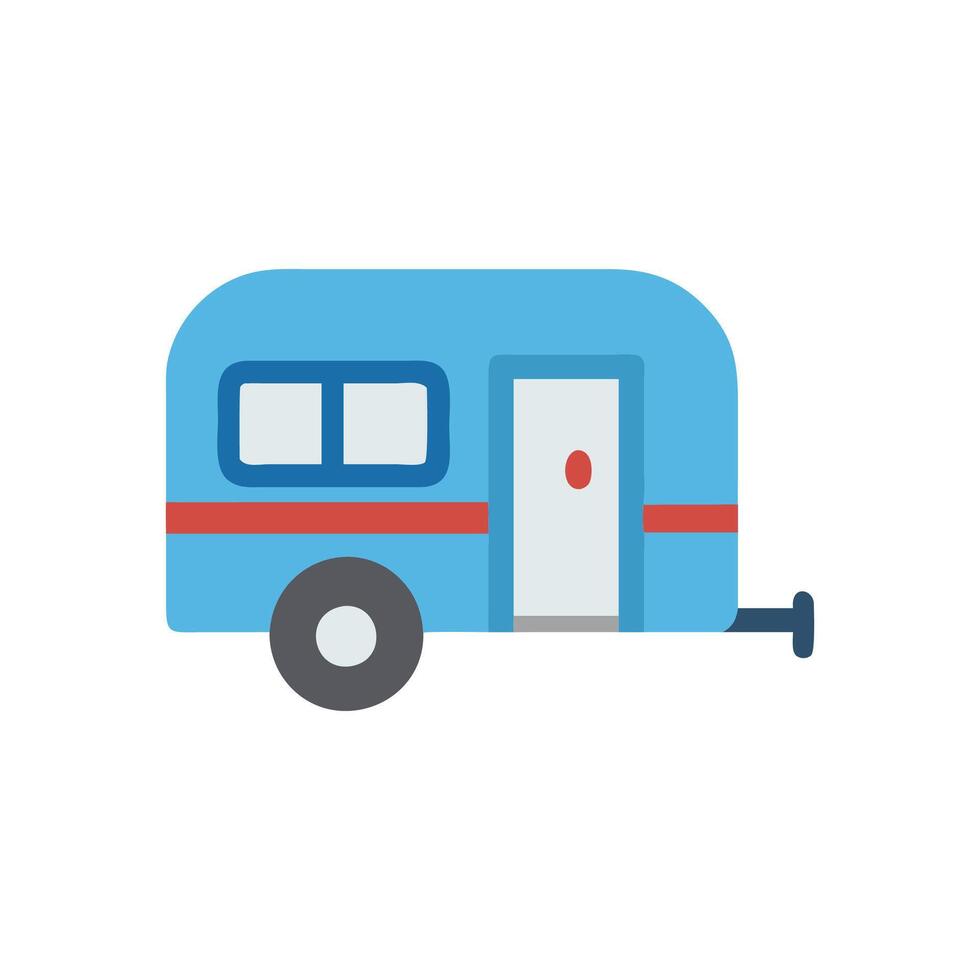 Stylized Caravan Icon for Camping Trips vector