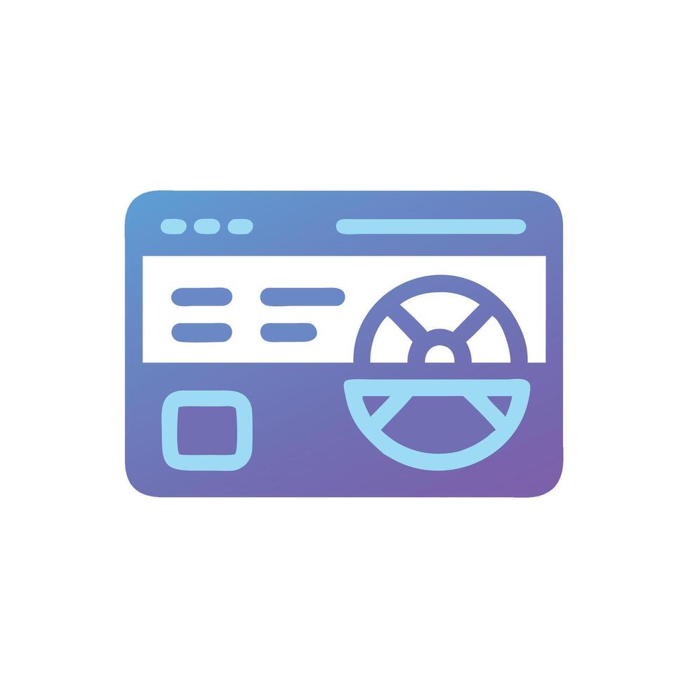 Stylized Car Dashboard Icon for Monitoring vector