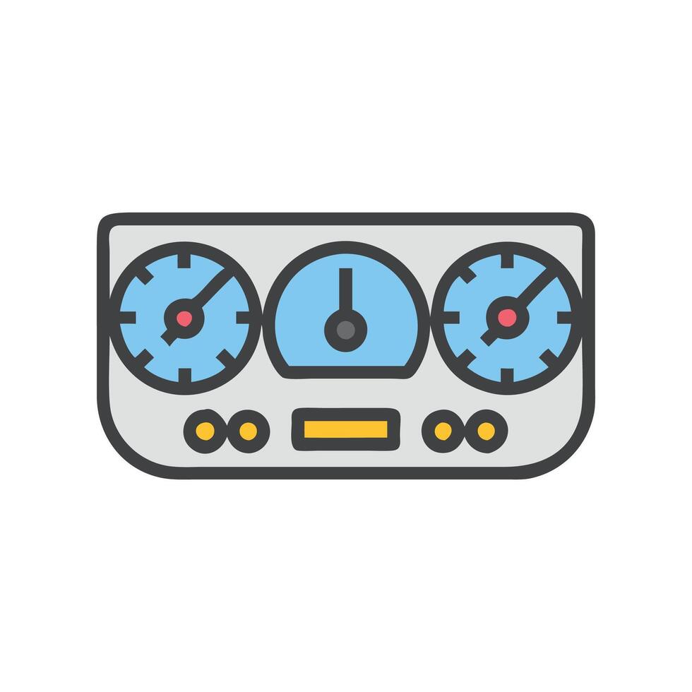 Icon of Car Dashboard for Safety vector