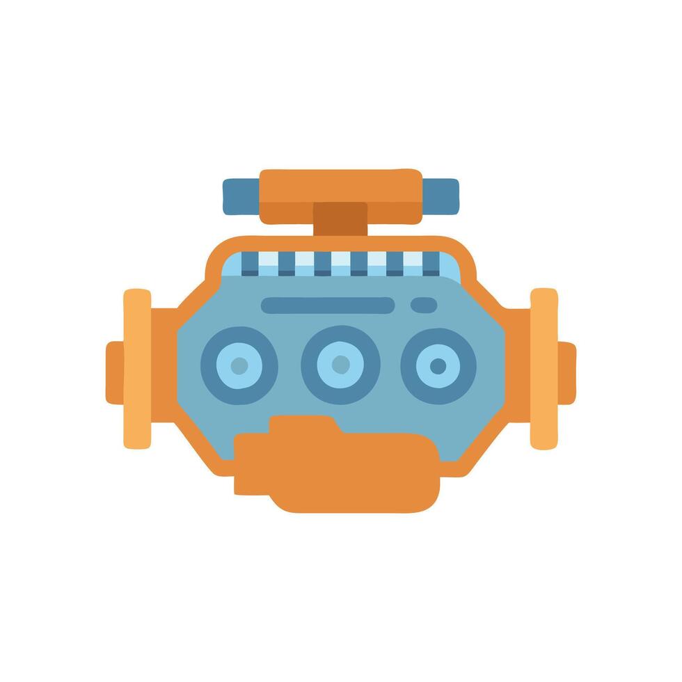 Stylized Car Engine Icon for Service vector