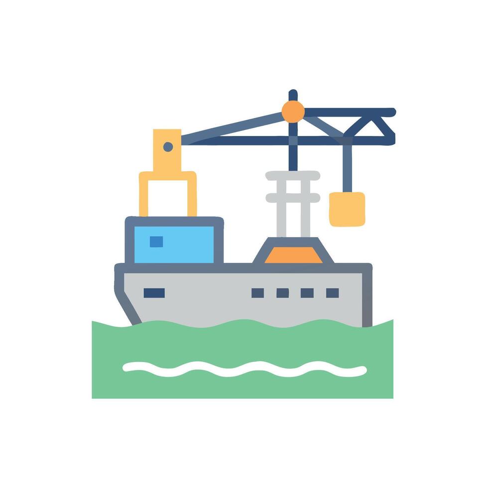 Cargo Port Icon for Shipping Operations vector