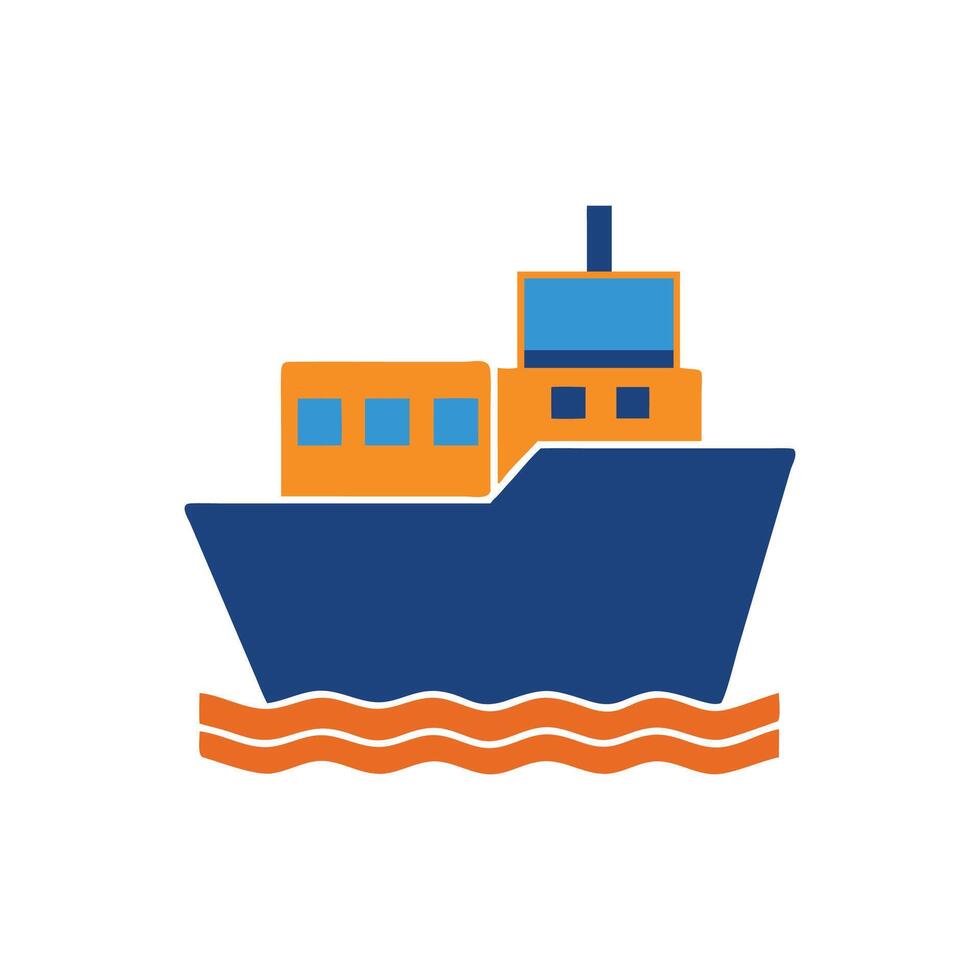 Icon of Cargo Ship for Logistics vector