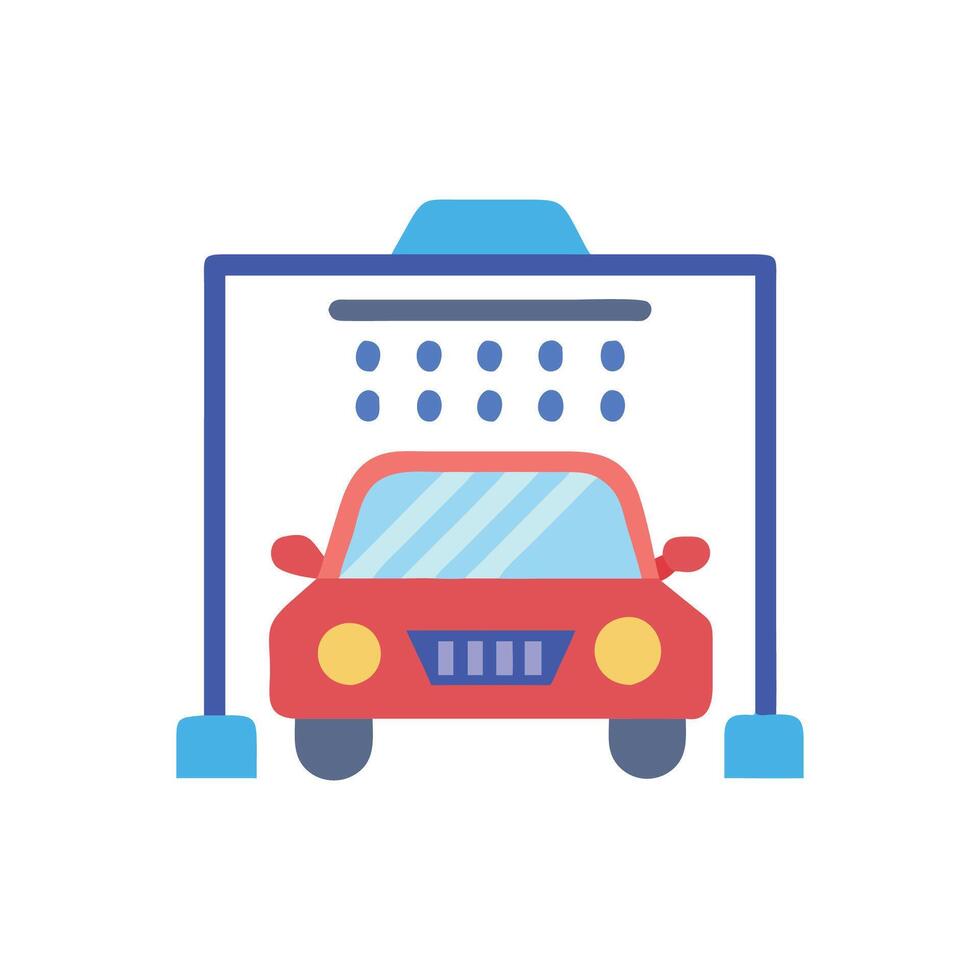 Car Wash Icon for Vehicle Maintenance vector