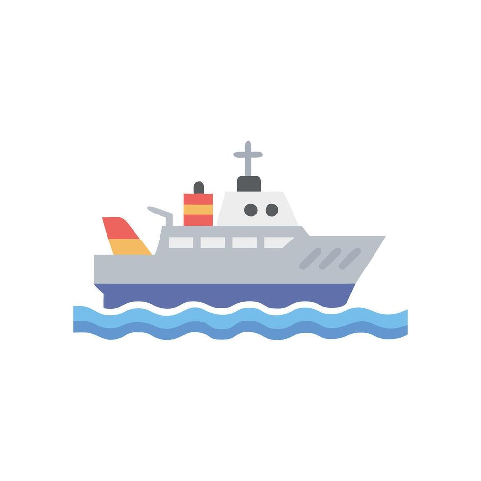 Coast Guard Ship Icon for Marine Safety vector