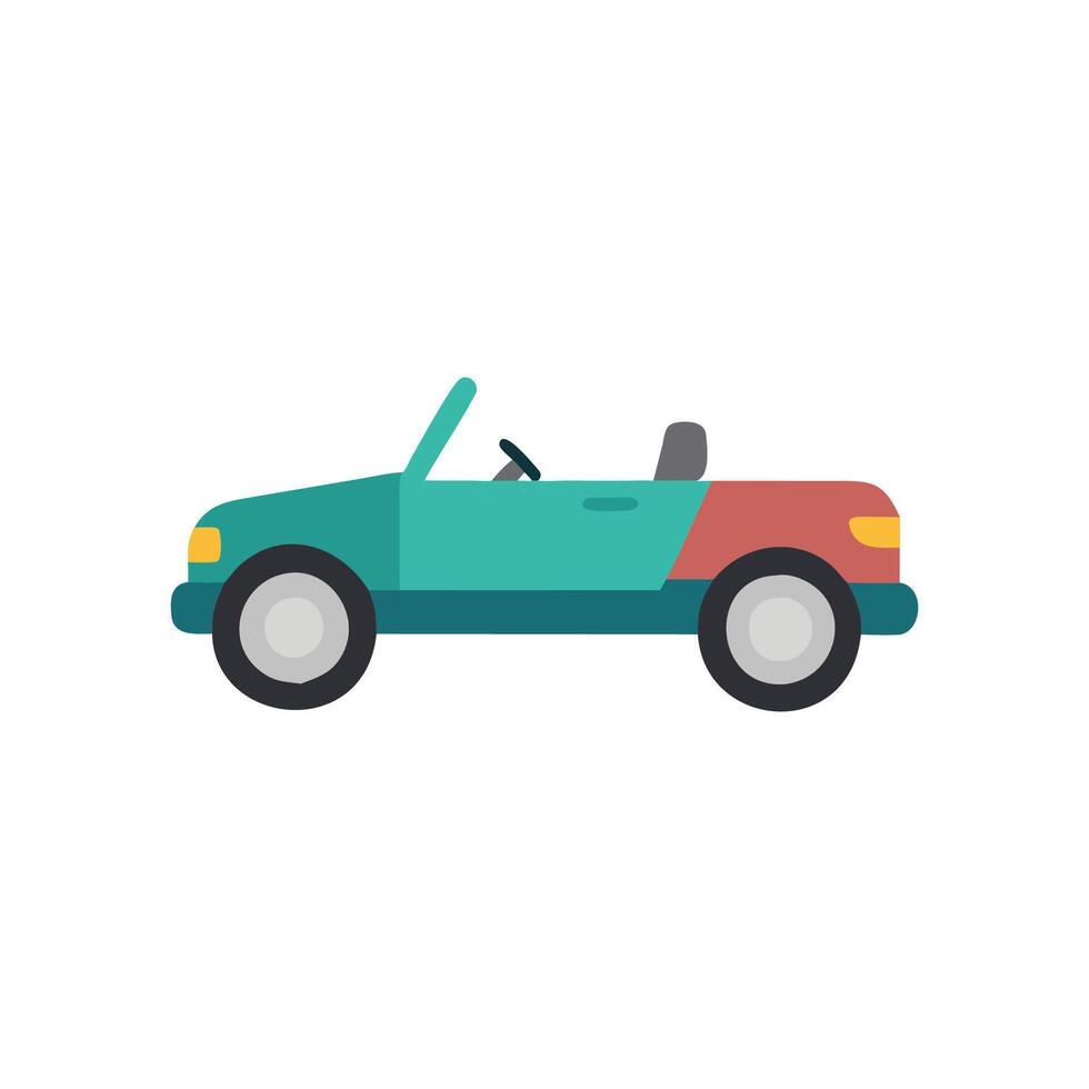 Convertible Jeep Icon for Adventure Travel vector