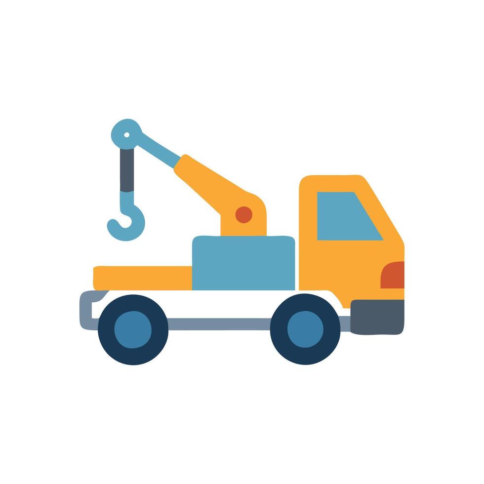 Stylized Crane Truck Icon for Heavy Lifting vector