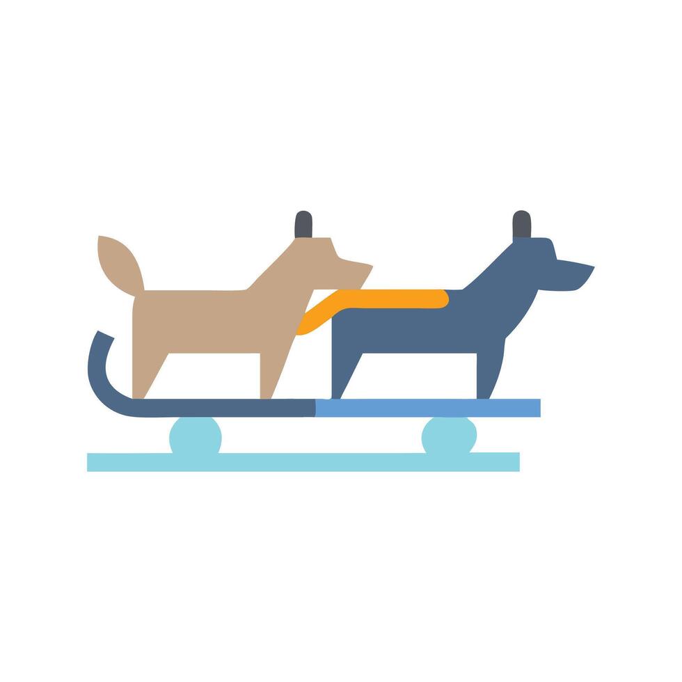 Dog Sled Icon for EcoFriendly Winter Travel vector