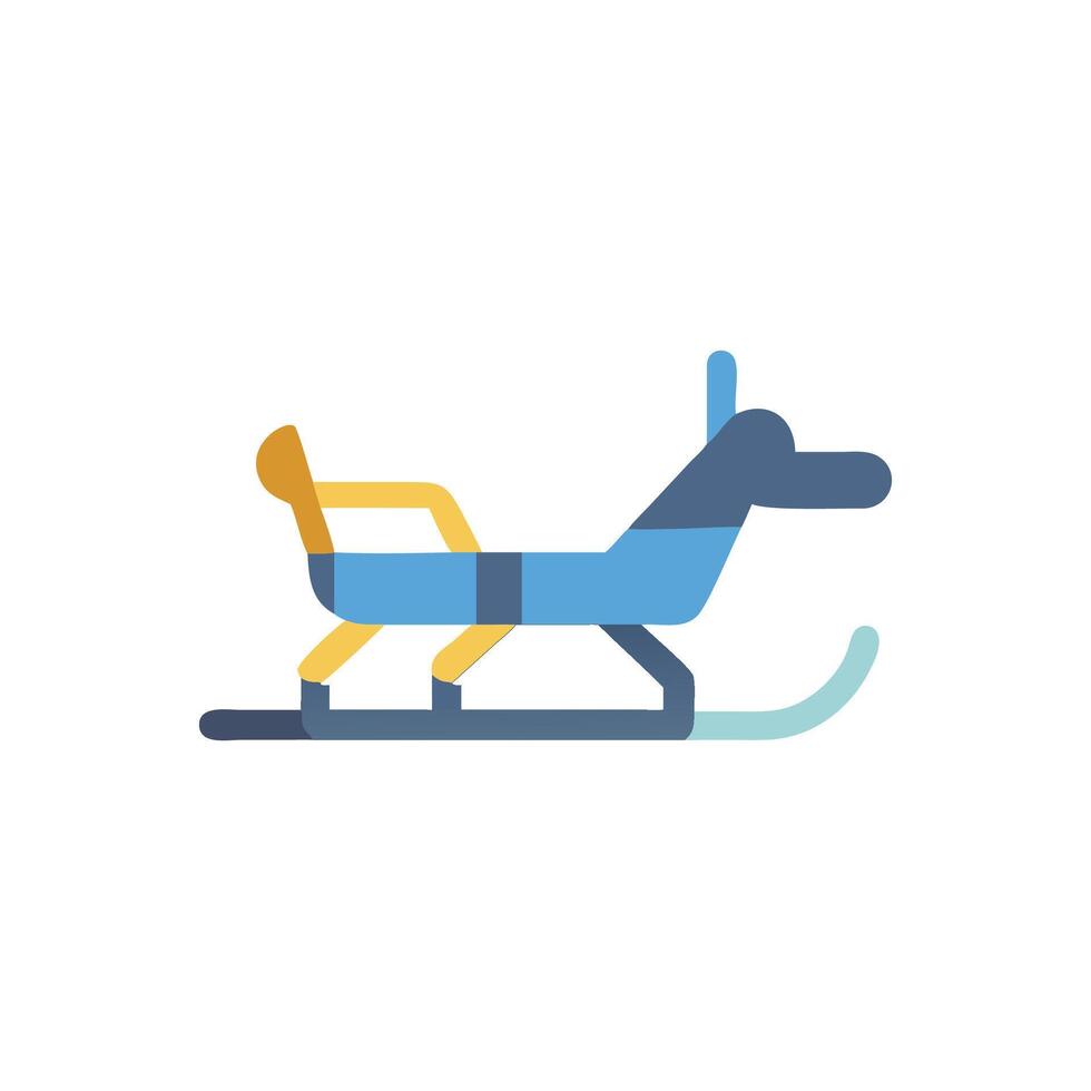 Dog Sled Icon for Winter Sports vector