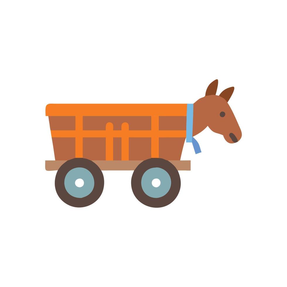 Icon of Donkey Cart for Culture vector