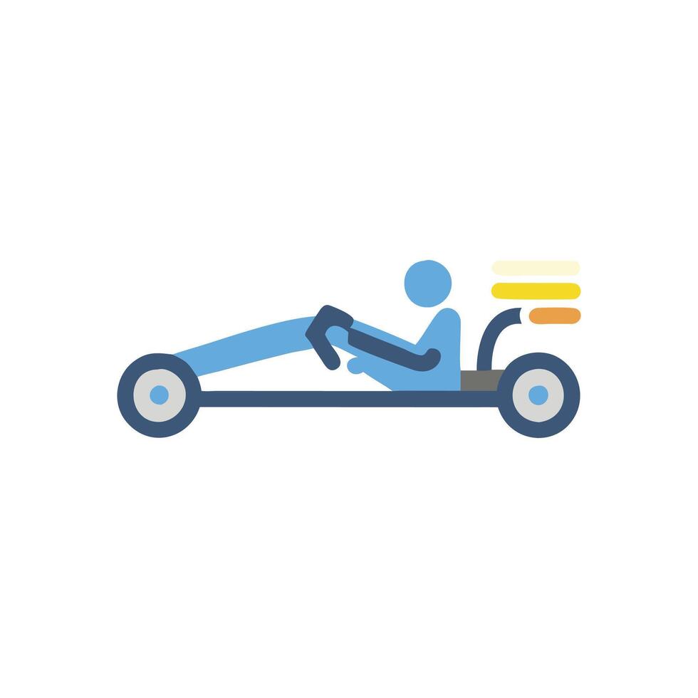 Stylized Drag Racer Icon for Motorsports vector