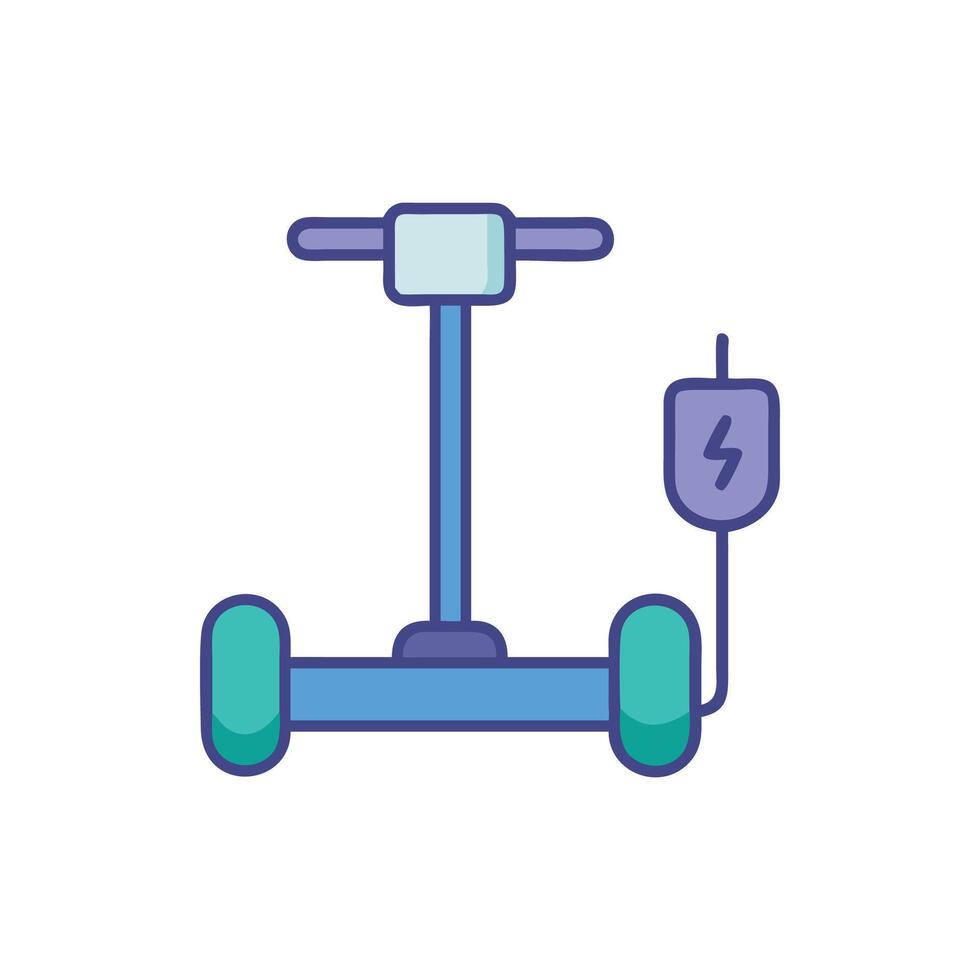 Stylized Electric Scooter Dock Icon for Urban Mobility vector