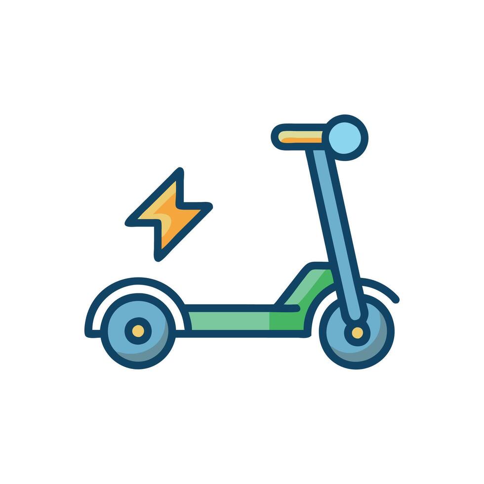Electric Scooter Icon for EcoFriendly Transport vector