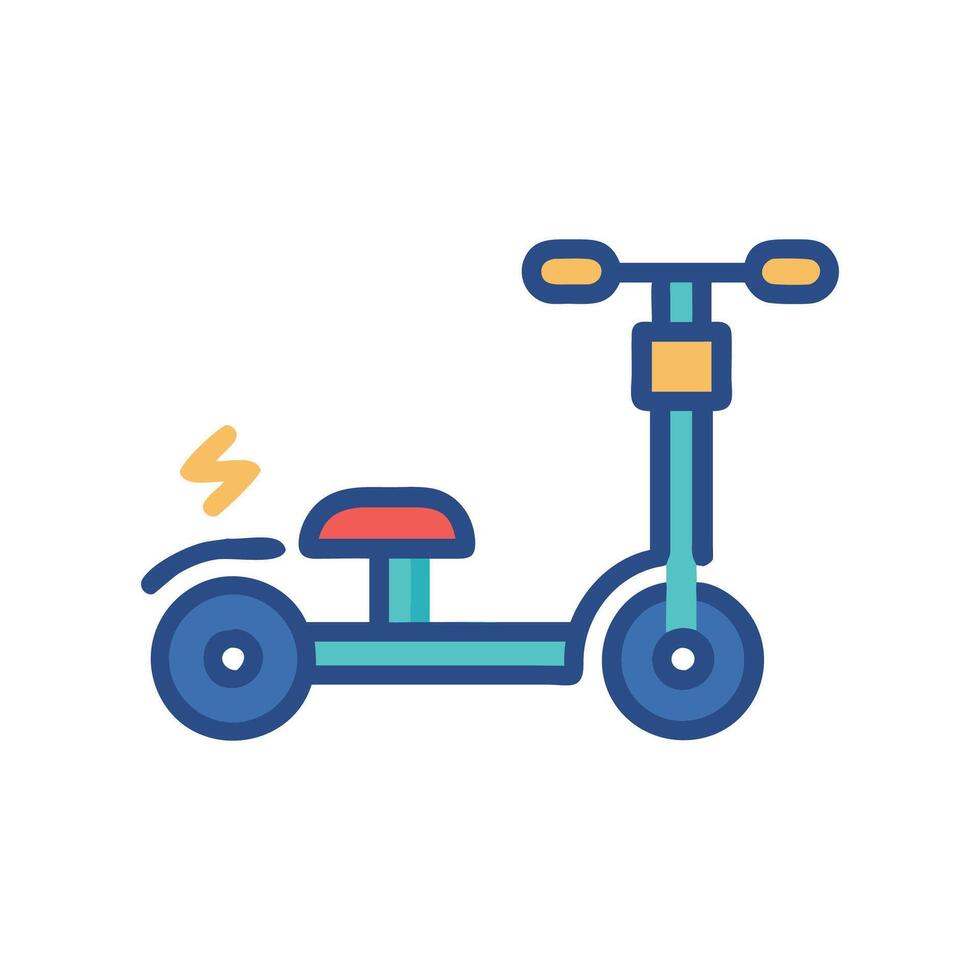 Stylized Electric Scooter Icon for Modern Mobility vector