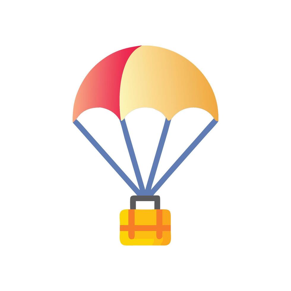 Emergency Parachute Icon for Aerial Safety vector
