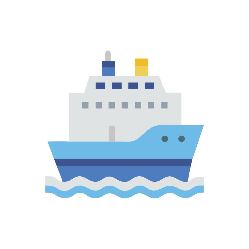 Icon of Ferry Boat for Tourism vector