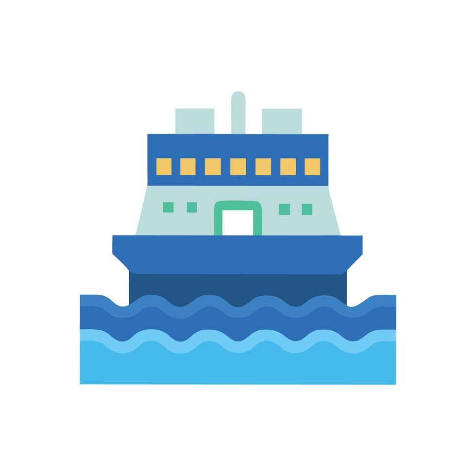 Stylized Ferry Terminal Icon for Boat Services vector