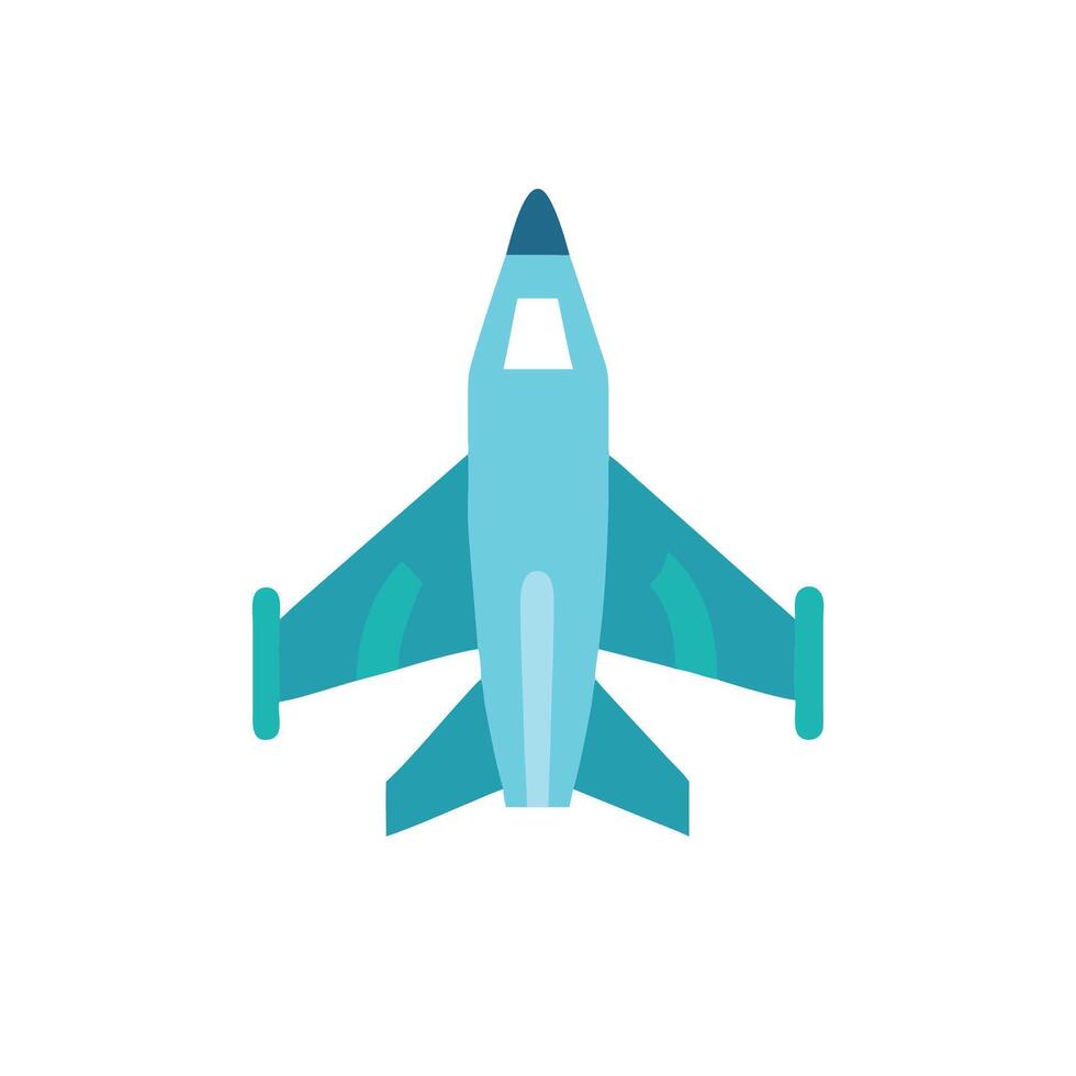 Stylized Fighter Jet Icon for Air Defense vector