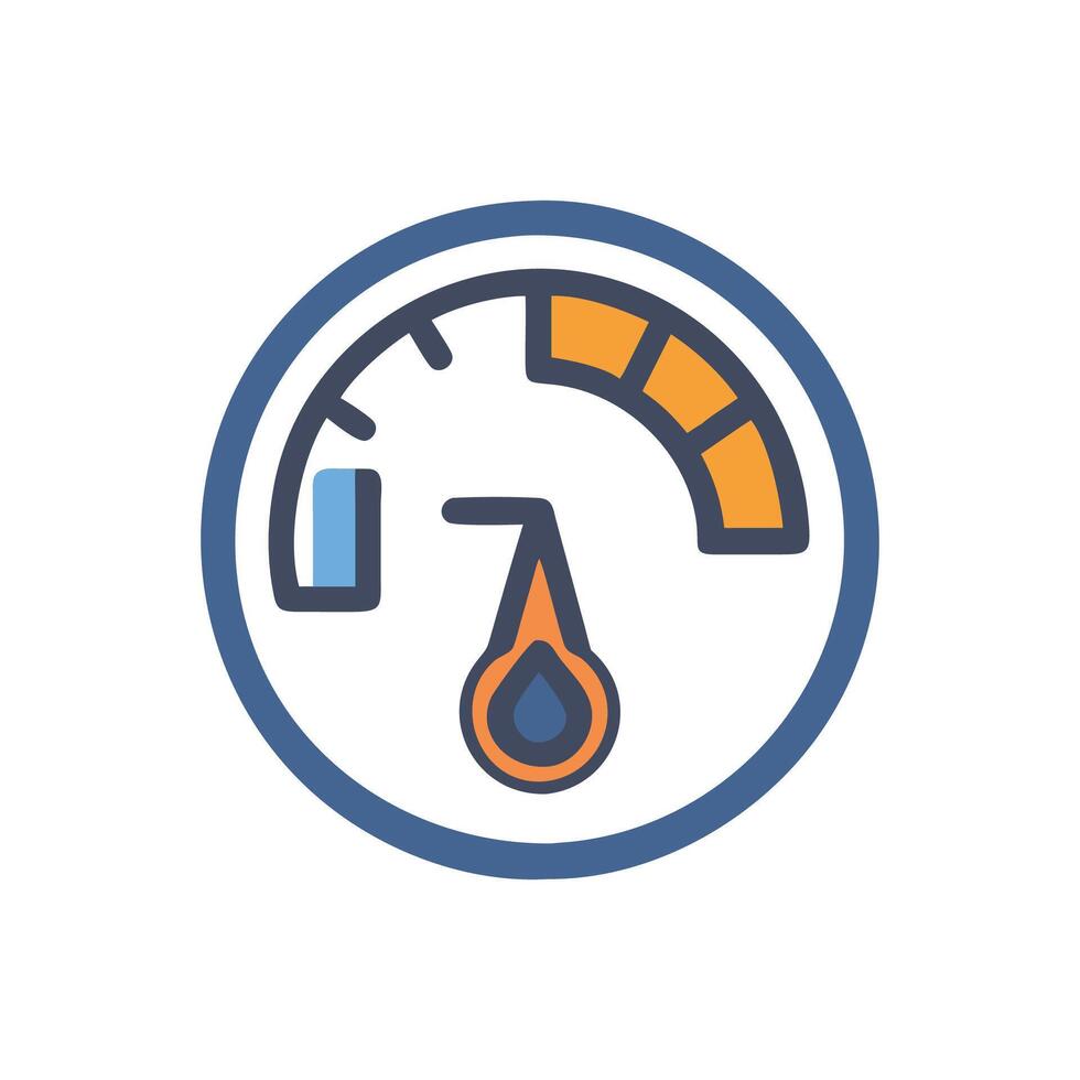 Fuel Gauge Icon for Vehicle Monitoring vector