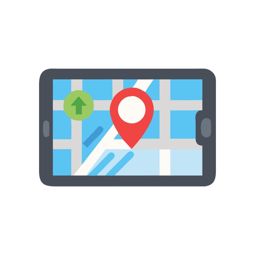 Stylized GPS Navigation Icon for Drivers vector