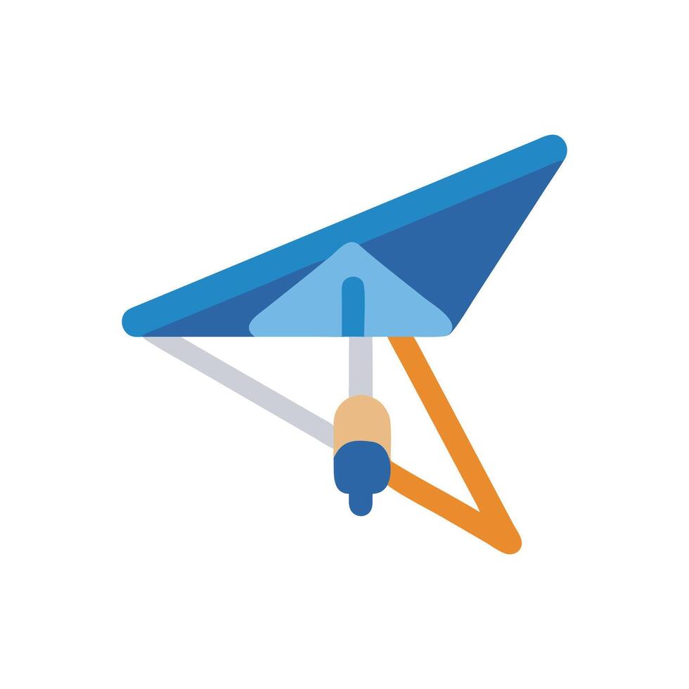 Hang Glider Icon for EcoFriendly Adventures vector