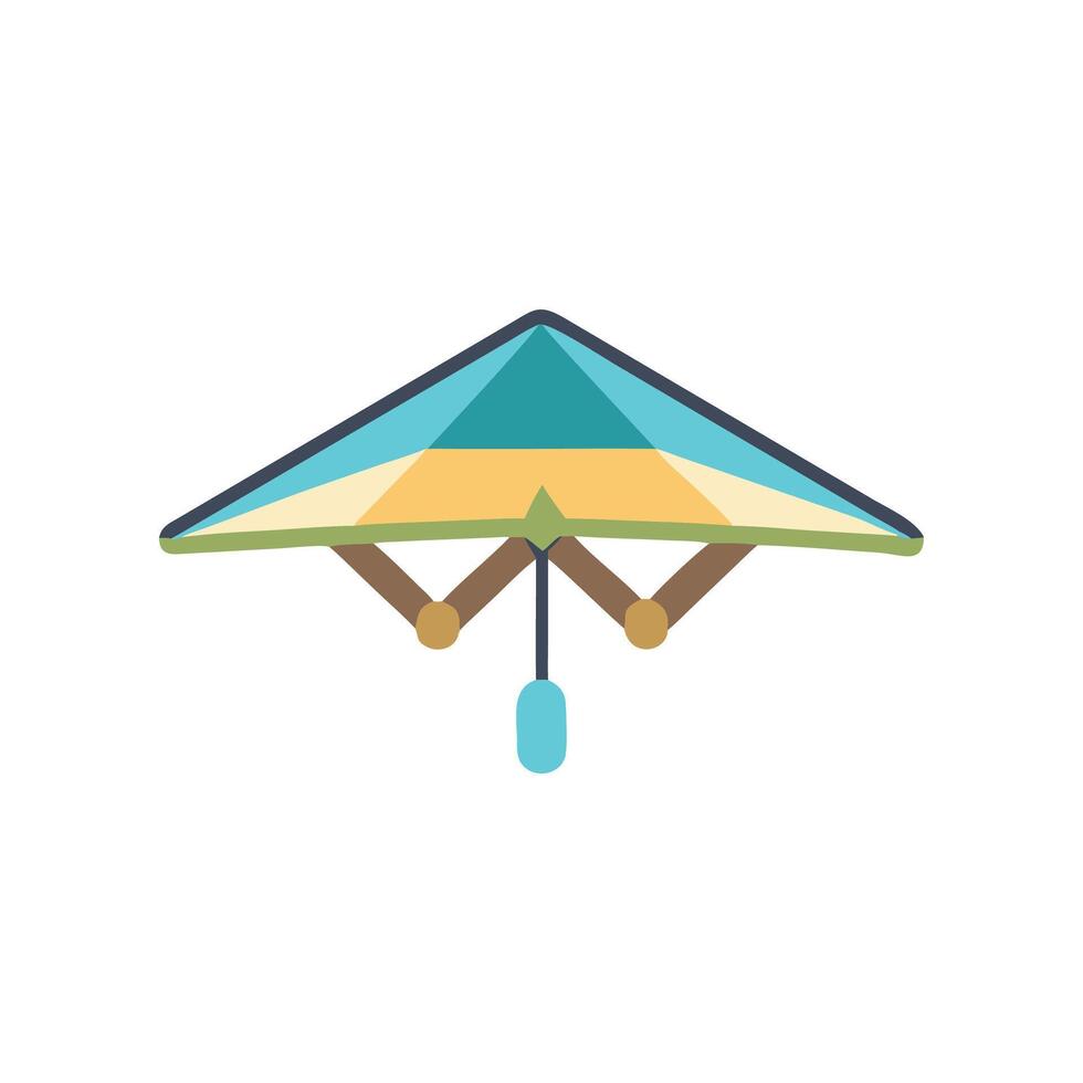 Stylized Hang Glider Icon for Aerial Fun vector
