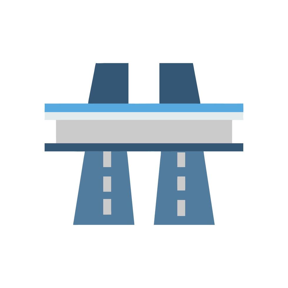 Highway Overpass Icon for Urban Travel vector