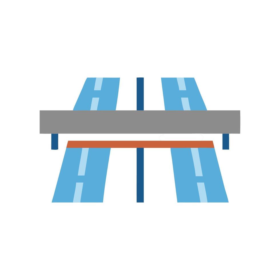 Stylized Highway Overpass Icon for Vehicles vector