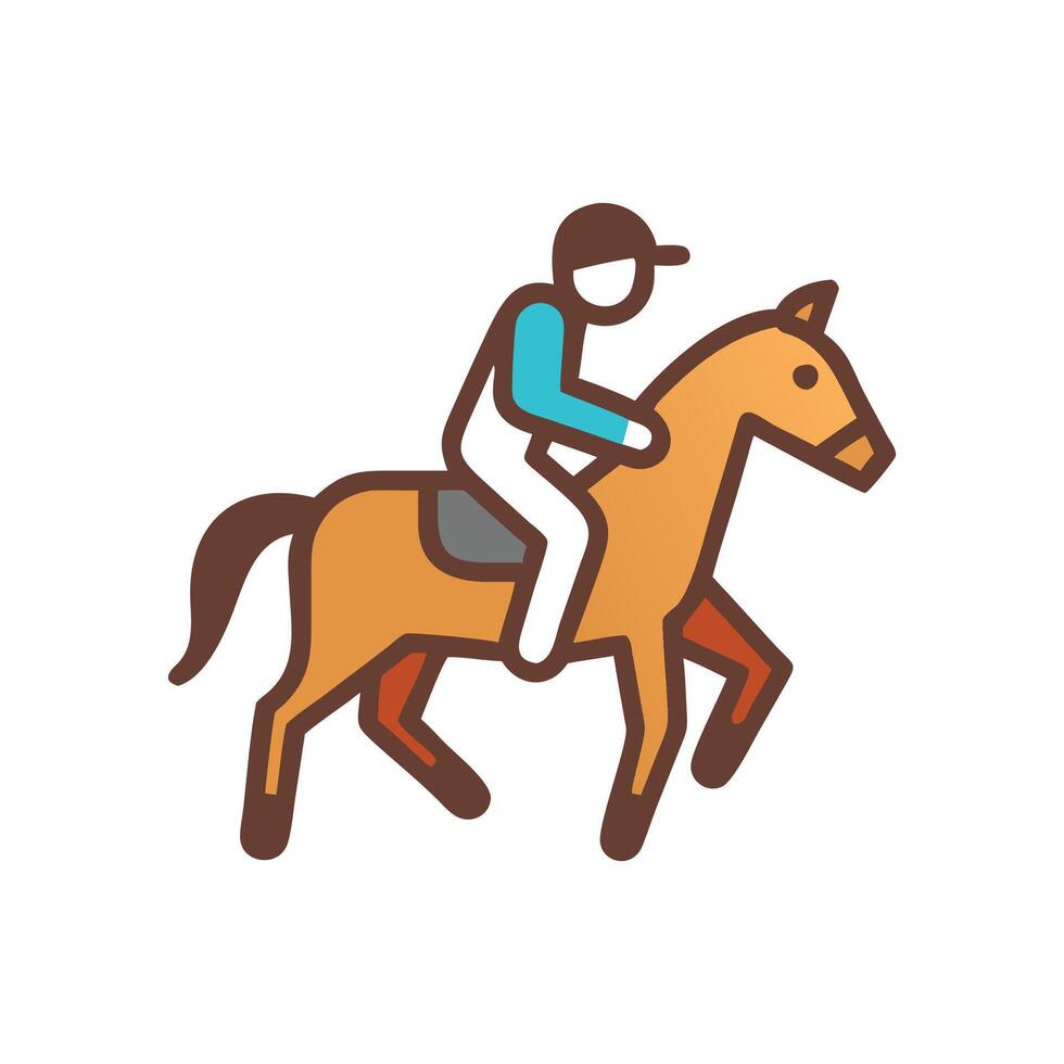 Horseback Riding Icon for Outdoor Experiences vector