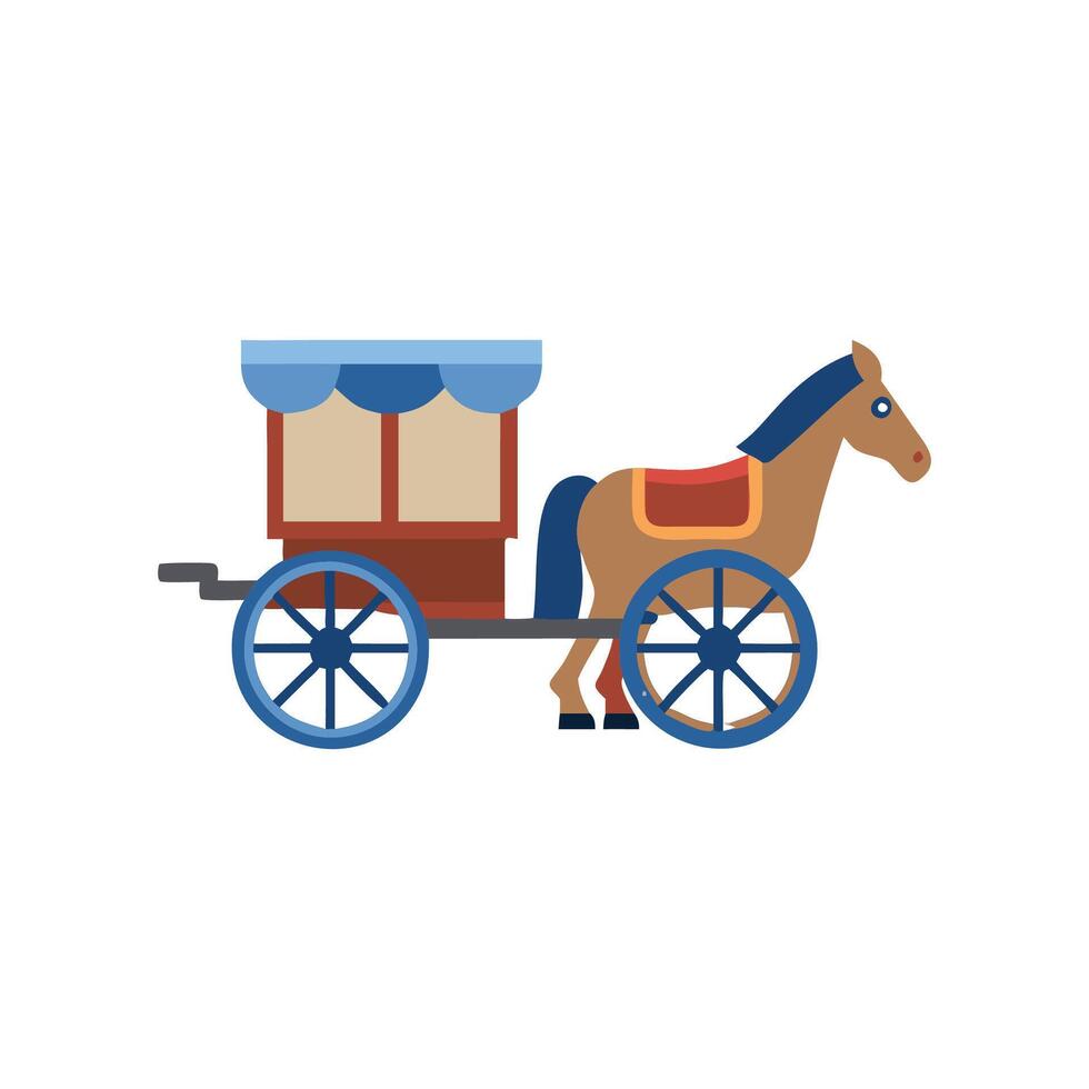 Horse Carriage Icon for Traditional Travel vector