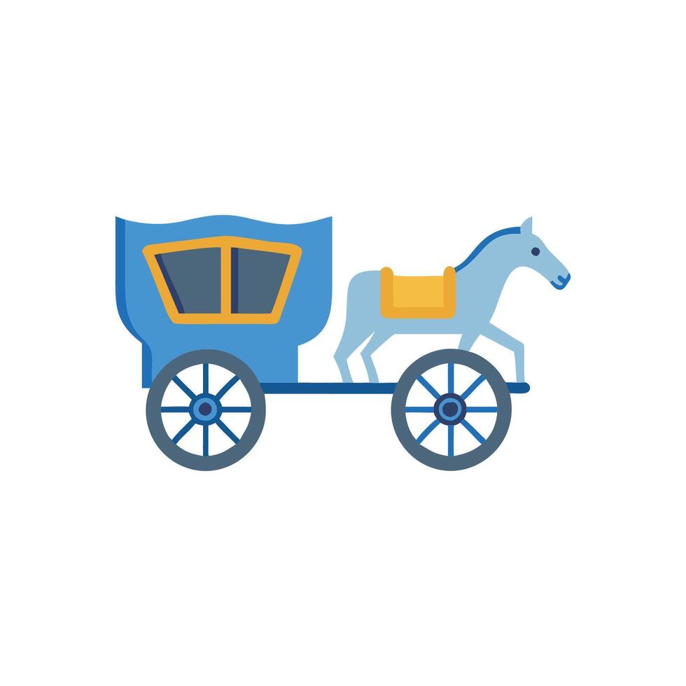 Horse Carriage Icon for Traditional Transport vector