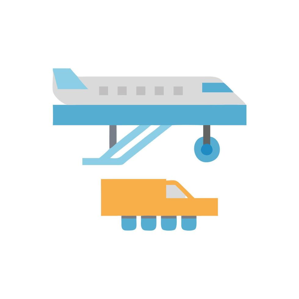 Stylized Jet Bridge Icon for Air Travel vector