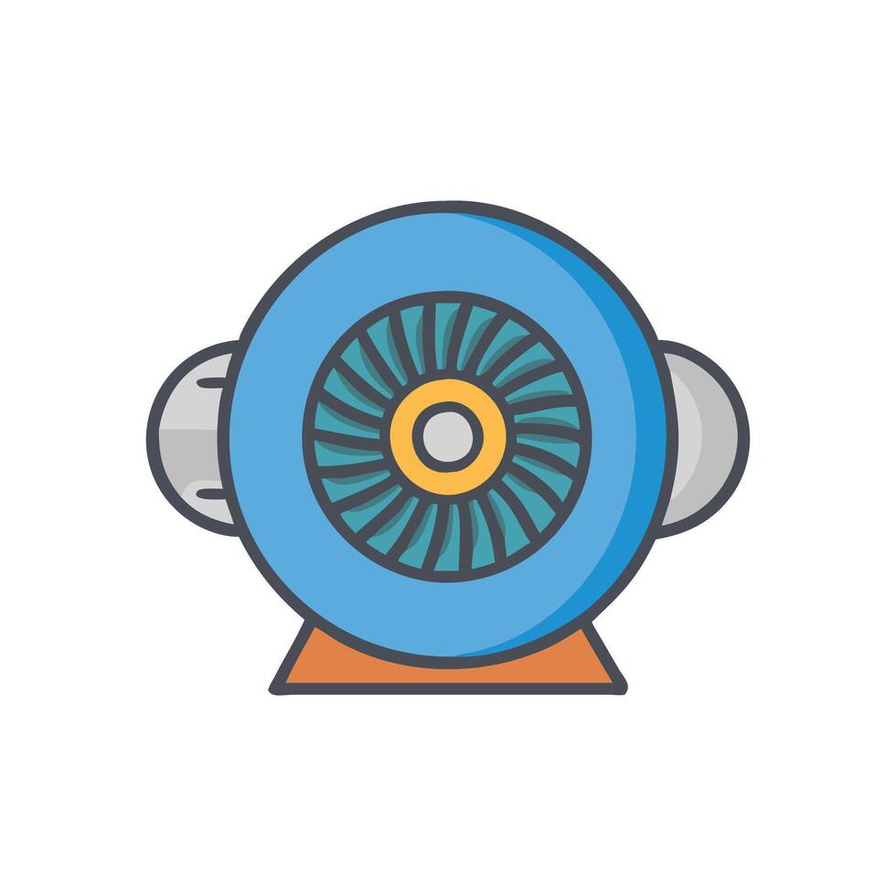 Jet Engine Icon for Aviation Technology vector