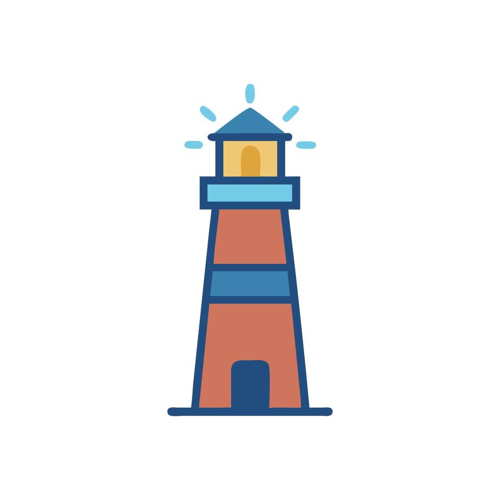 Lighthouse Icon for Maritime Guidance vector