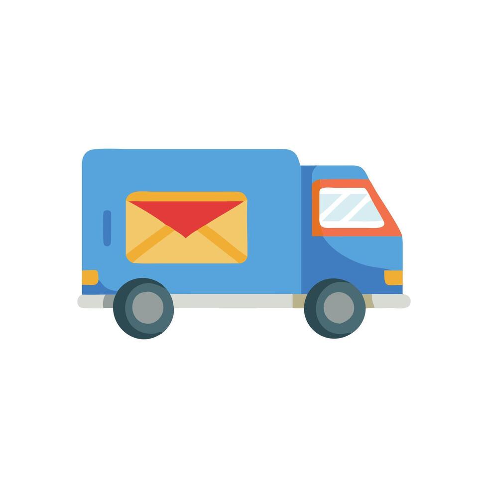 Icon of Mail Truck for Delivery Services vector