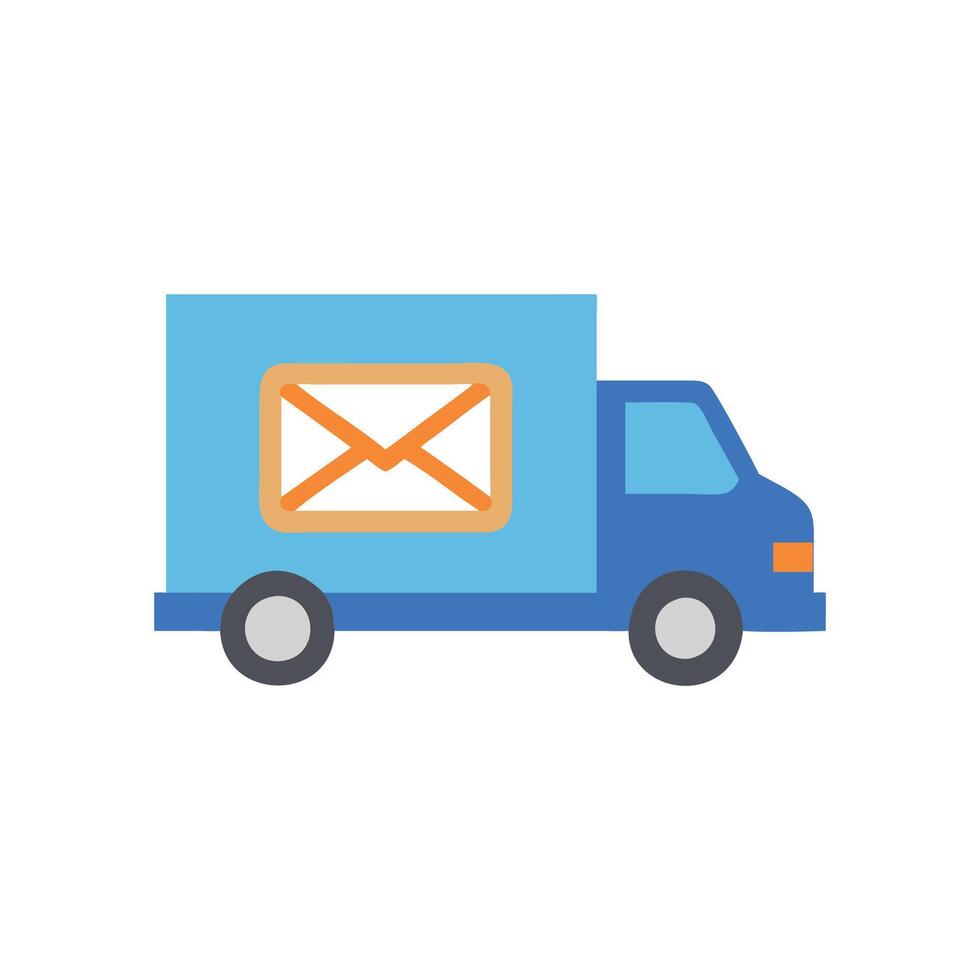 Mail Truck Icon for Efficient Postal Services vector