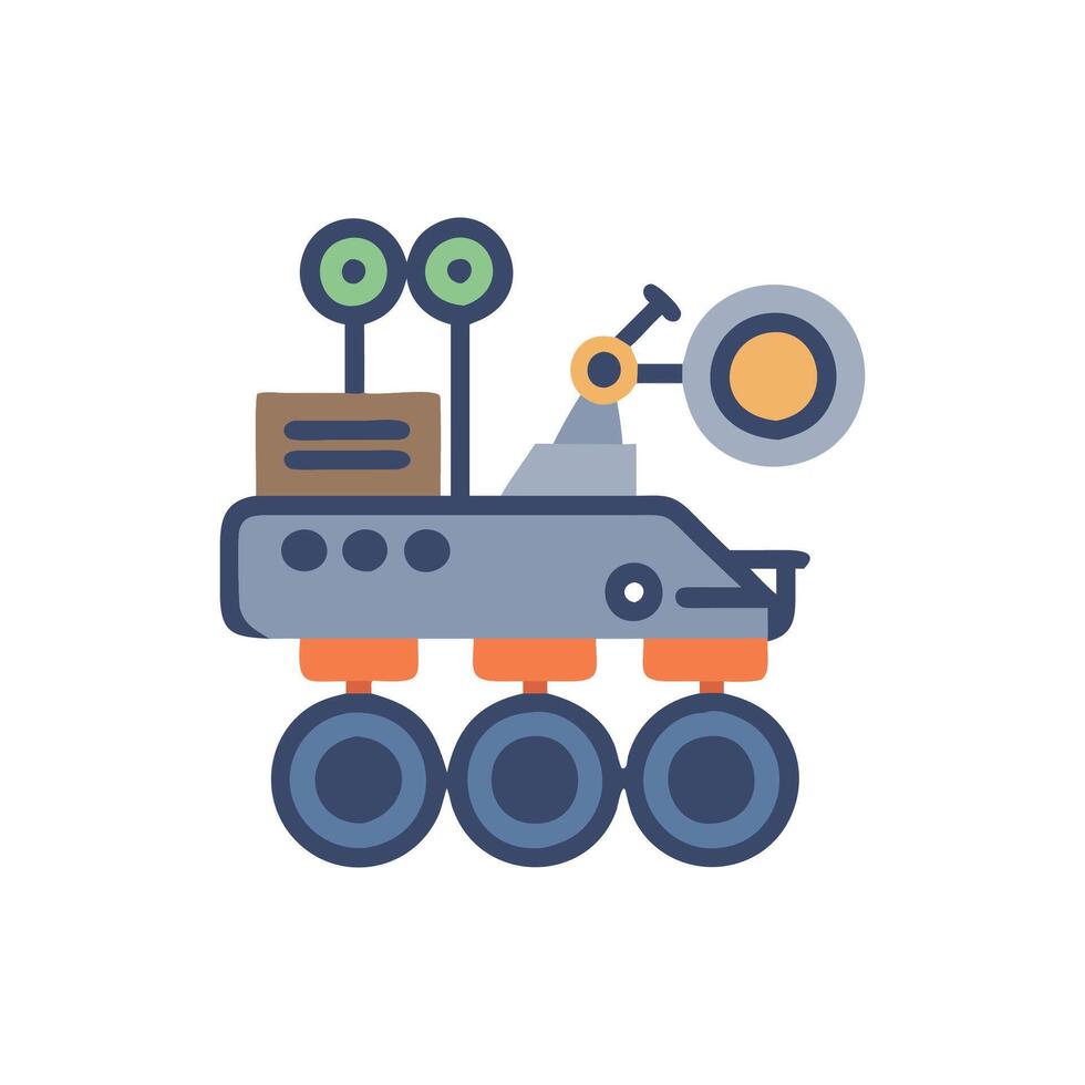 Mars Rover Icon for Space Exploration vector