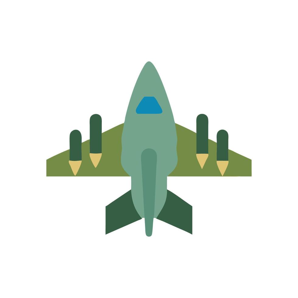 Military Aircraft Icon for Tactical Operations vector