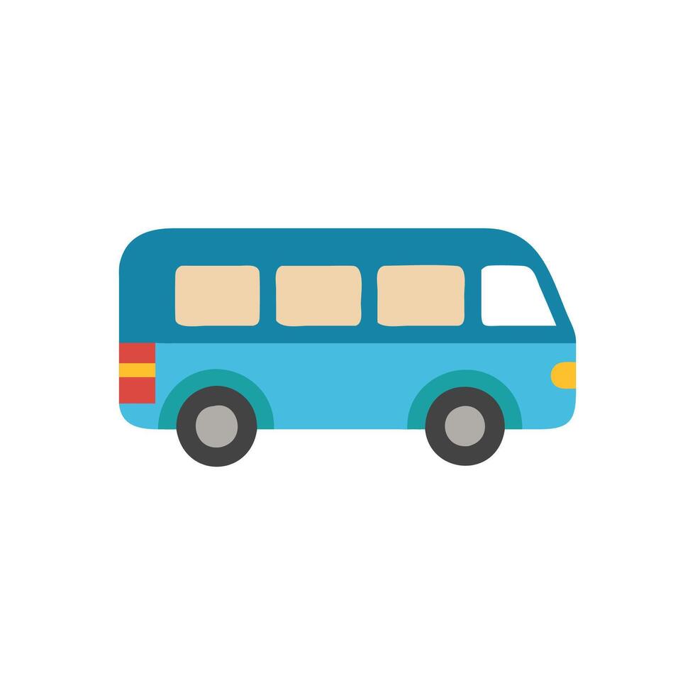 Sleek Mini Bus Graphic for Urban Mobility Solutions vector