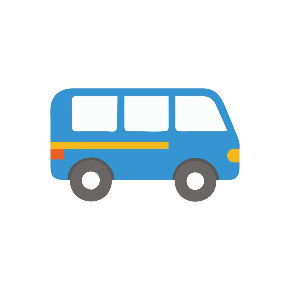Compact Mini Bus Icon for Transportation Services vector
