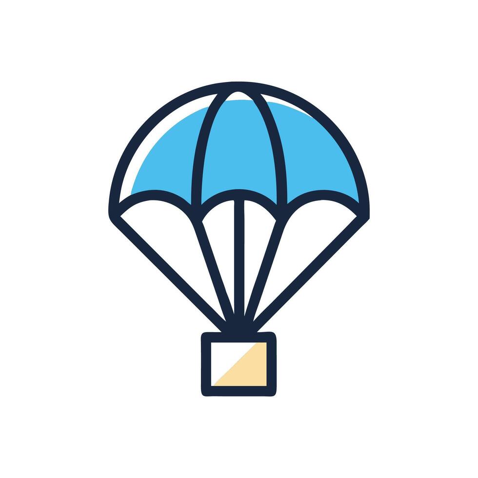 Creative Parachute Illustration for Marketing Use vector