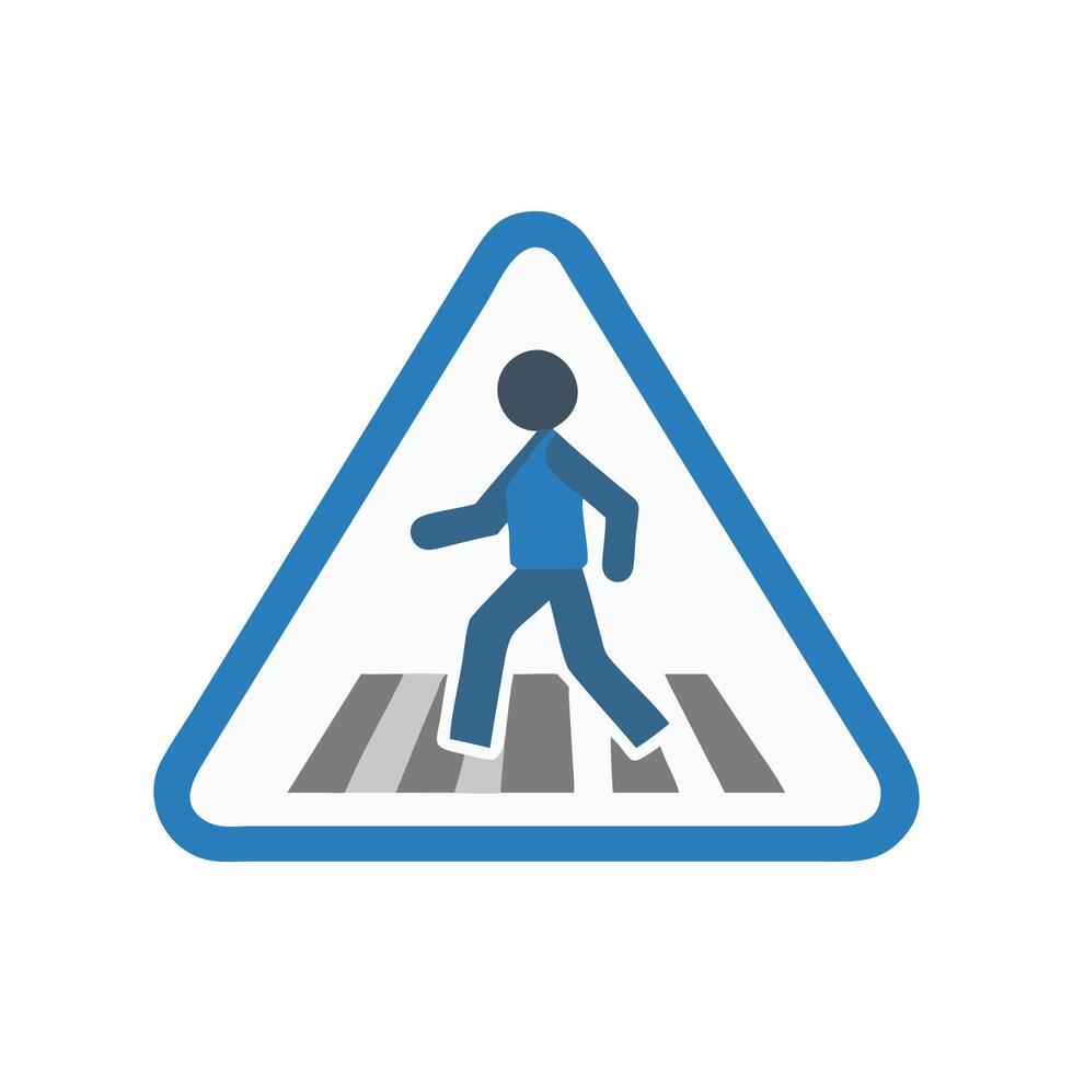 Essential Pedestrian Crossing Graphic for City Planning vector