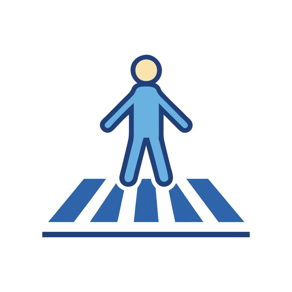 Convenient Pedestrian Walkway Icon for Urban Design vector